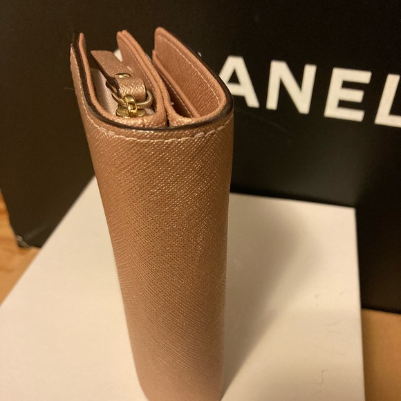 Kate Spade Rose Gold Pink Laurel Way bi fold wallet coin purse - Picture 2 of 7